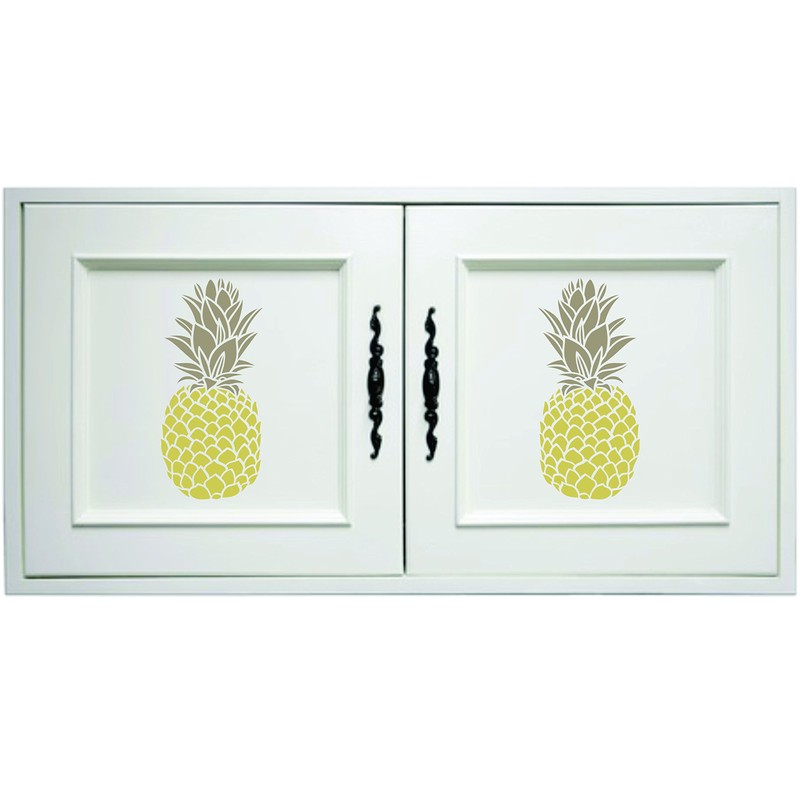 Pineapple Stencil, 4.5 x 10 inch - Fruit Vegetable Kitchen