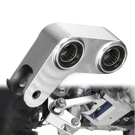 YZ125/YZ250/WR250/WR450 Lowering Link Kit 1.5" 40mm Rear Drop Link Compatible With YZ125 YZ250 YZ250X YZ125X YZ250F YZ450F WR250F WR450F CNC Dirt Bike Rear Suspension Linkage Arm Accessories (Silver)