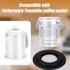 lasuroa 2 Sets Coffee Percolator Tops & Gaskets, Transparent Percolator