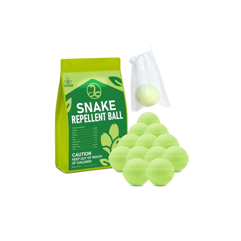 12 Pack Snake Repellent for Yard,Snake Away Repellent Outdoors,Moth Balls