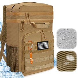 Cooler Backpack Insulated Camping Bag - AUTOWT 45 Can Soft Cooler Bag Large Capacity Leakproof with Widend Top Handle, Portable Beer Bags for Men Women Hiking Picnics Beach Travel