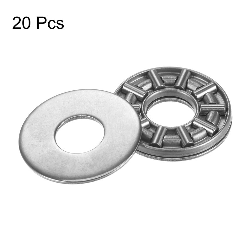 sourcing map AXK0821 Axial Needle Bearing with Washers 8mm Bore