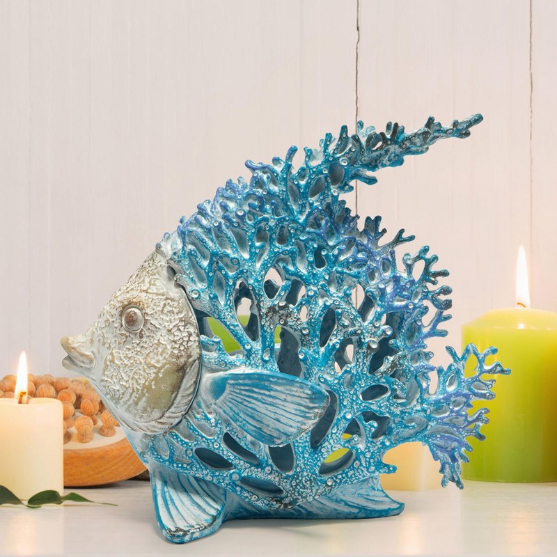 Hodao Coral Fish Figurines - Summer Sea Tropical Decor for
