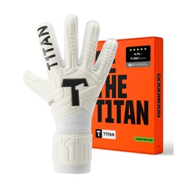 T1TAN Classic 1.0 White-Out - Goalkeeper Gloves - with Finger Protection - Soccer Goalkeeper Gloves - Size 11