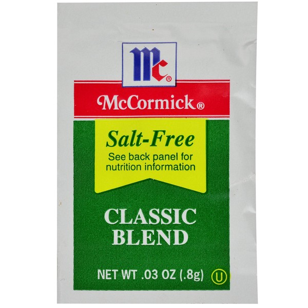 McCormick Salt Free Classic Blend Seasoning - 0.03 oz. packet, 300 per case