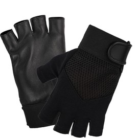 Gallanto Fingerless Leather Gloves – Half-Finger Driving, Cycling, Motorbike & Hiking Gloves for Men & Women