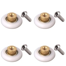 Shower Door Rollers Replacement Runners, Diameter 25mm 4pcs Shower Door Wheels, Runners Wheels Replacement Part for Bathroom Glass Door Runner Sliding