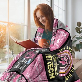 Vet Tech Gifts, Vet Tech Gifts for Women, Gifts for Vet Tech Blanket 60"x50", Vet Tech Week Gifts Bulk, Vet Tech Appreciation Gifts, Veterinarian Gifts, Veterinary Technician Gifts for Christmas