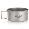 LIXADA Titanium Bowl with Folding Handles Dinner Food Container for