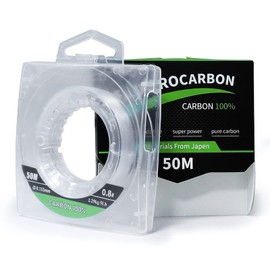 Wata Champ Fluorocarbon Leader, 166.4 ft (50 m), Fishing Line, No. 1, 1.25, 1.5, 1.75, 2, 2, 2.5, 3, 8, 10, 12, 14, 18, 20, 22, High Strength, High Sensitivity, Lightweight, Aging, Meberling, Distant