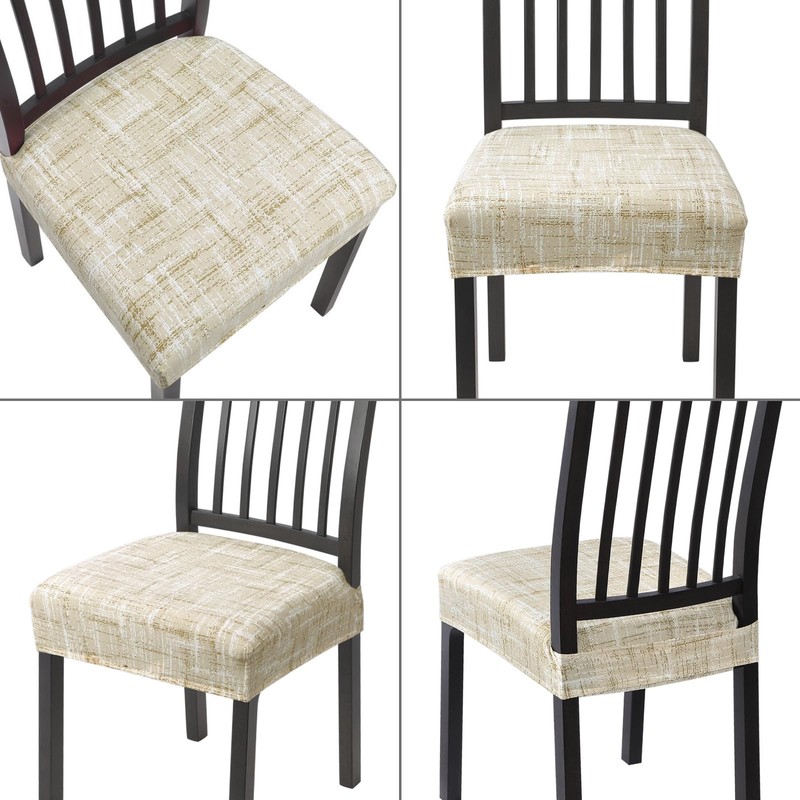 SearchI Stretch Dining Chair Seat Covers Set of 4, Stretch