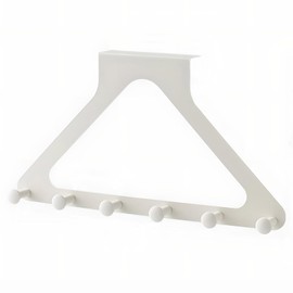 FULANCCY Over The Door Rack for Hanging Clothes, Towel Hooks for Bathroom Over Door Heavy Duty, Over The Door Organizer with Hooks (Milky White)