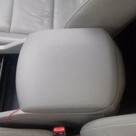 DOTCOM Leather Center Console Lid Armrest Cover Compatible with 2009 2010 2011 2012 2013 2014 2015 Honda Pilot (Leather Skin Only) Beige Tan