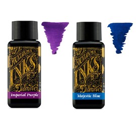 Diamine - 30ml Fountain Pen Ink 2 Pack - Imperial Purple & Majestic Blue