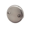 Westbrass 3-1/8" Two-Hole Overflow Face Plate and Screws, Stainless Steel,