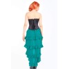 Steampunk Victorian gótico Womens disfraz Show Girl Falda (Teal), Verde