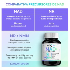 Nad Max Con Nmn Y Nr Nicotinamida Ribosa, Resveratrol, Quercetina, Coenzima Q10, Ala, Astaxantina Y Ms  Frmula Premium Antioxidantes  Oby Suplementos 