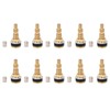 10pcs Air Liquid Tubeless Tire Valve Stem Brass 1 7/8in
