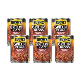 Bush's Southern Pit Barbecue Grillin' Beans, 22 OZ. (Pack of 6)