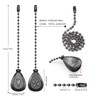 Dotlite Black Ceiling Fan Pull Chain, 4Pcs 12 Inches Decorative