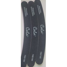 CALA Banana Black Nail File 100/180 REF:70125, 3 Count Washable Disinfectable