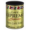 Cafe Supremo 100% Espresso Coffee, Dark Roast Latin Flavor - 8.8oz Can