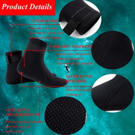 YDQUANI Kids Neoprene Socks 3mm Wetsuit Socks Beach Booties for Little Kids Swimming Snorkeling Surfing Diving