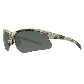Maxx Domain Smoke Polarized Lenses Leaf Camo Print Frame Sports Sunglasses