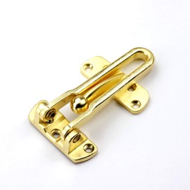 TOGU Solid Thicken Security Door Guard,Gate Latches Swing Bar Door Guard,Burglar-Proof Padlock Door Clasp for Home,Apartment,Hotel,Motel,Dormitory,Satin Gold