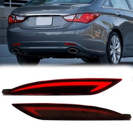 AFOGGEST Rear Bumper Reflector Light For Hyundai Sonata 2011 2012 2013 2014 Tail Brake Light For Sonata 8th Replacement LED Rear Lamp with Turn Signal Light