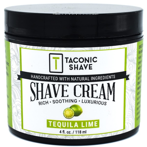 Taconic Shave Cream – Highly Concentrated Shaving Cream for Men and Women – 4 oz. Moisturizing Shaving Cream Tub with Skin Soothing Ingredients – Tequila Lime