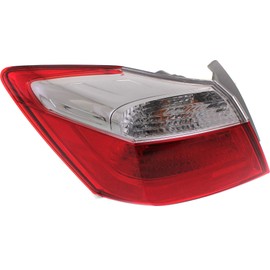 Tail Light Assembly Compatible with 2013-2015 Honda Accord Outer EX/LX/Sport Models Sedan Driver Side