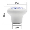 WAKI TW-150 Ceramic Knob, White Flower, 1.0 inches (25 mm)
