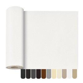 OcePor Self Adhesive Leather Repair Patch, 36 x 90 inch Leather Repair Tape, Leather Patches for Furniture, Vinyl Leather Repair Kit for Couches, Boat Seats, Furniture, Cars(White)