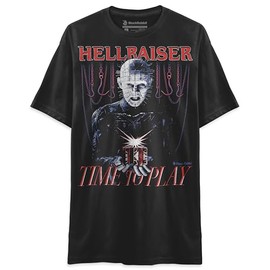 Hellraiser Time to Play Pinhead Shirt Retro Horror Unisex Classic T-Shirt (Black, XX-Large)