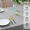smiry Faux Linen Table Cloth Rectangular 140x200cm, Water resistant Tablecloth