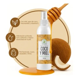 Tónico Facial De Coco Y Miel Orgánica Suaviza Y Repara 500ml Todo Tipo De Piel Día/noche