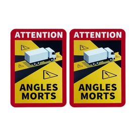 JNNJ Set of 2 Blind Spot Stickers, Set of Stickers for the Blind Spot in the Motorhome, Magnetic Signs with UV Protection, Blind Spot Sign for Motorhome (Trucks)