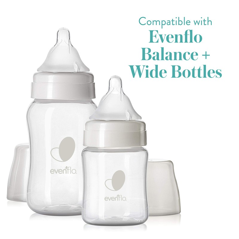 Evenflo Feeding Balance + Wide Neck BPA-Free Silicone Medium Flow