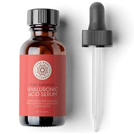 Anti Aging Hyaluronic Acid Serum with Vitamins C  E, Professional Grade by Pure Body Naturals, 1 Fluid Ounce                                          