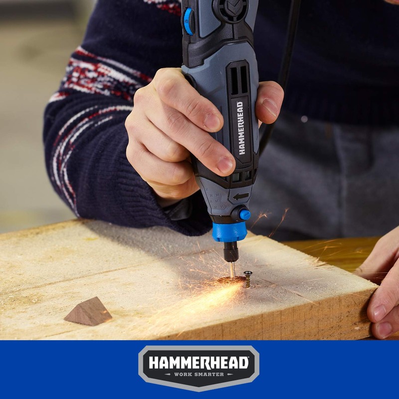 Hammerhead 1.2-Amp Rotary Tool with 62 Accessory Attachments and Carrying