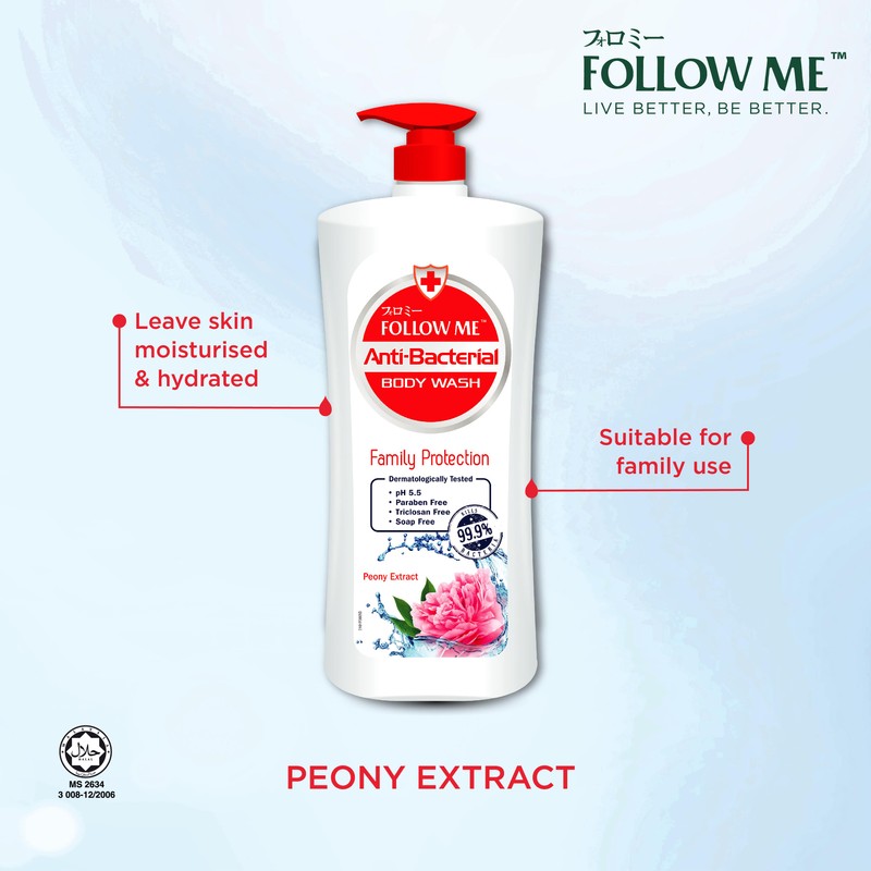 Follow Me Anti-Bacterial Body Wash 950ml (Family Protection)