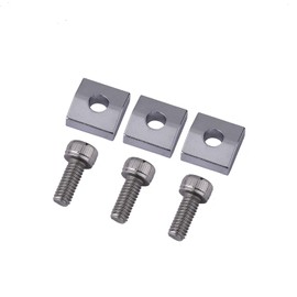 DIAO79NI 3Pcs Electric Guitar Locking Nut Clamp with Hexagon Screws for Floyd Rose Tremolo Bridge Parts (Chrome)