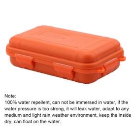 Topyond Outdoor Survival Storage Box, Shockproof, Waterproof Container, Watertight Storage Box, Suitable for Outdoor Travel, Driving, Home Use(Small-Orange)