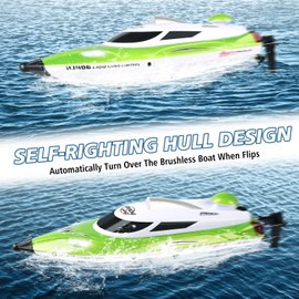 Podleer RC Boat-Remote Control Boat for Adults-High Speed 35+ KPH for Pool-Toys for Ages 8-13 (Green)
