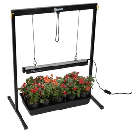 SUNPACK Metal Grow Light Stand with T5 Light System, 26.4" - Ideal for Greenhouses or Indoor Gardening, 6400K Grow Light with Reflectors