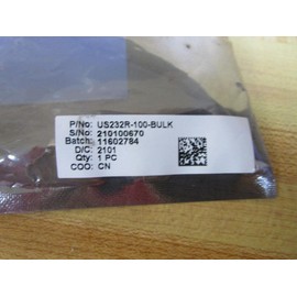 FTDI US232R-100-BULK, Cable, Assembly; USB-RS232; 9 COND; 24AWG; 1M; USB-A, DB9 Male; W/LEDs