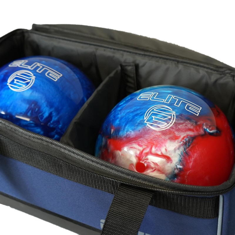 ELITE Basic Double Roller Bowling Ball Bag With Wheels |