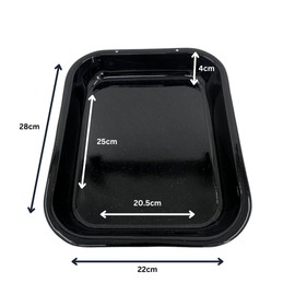 Vitreous Enamel 28cm Long Life Roasting Pan Tray UK Made