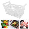 Freezer Basket Expandable Freezer Storage Basket Plastic Strong Load Bearing